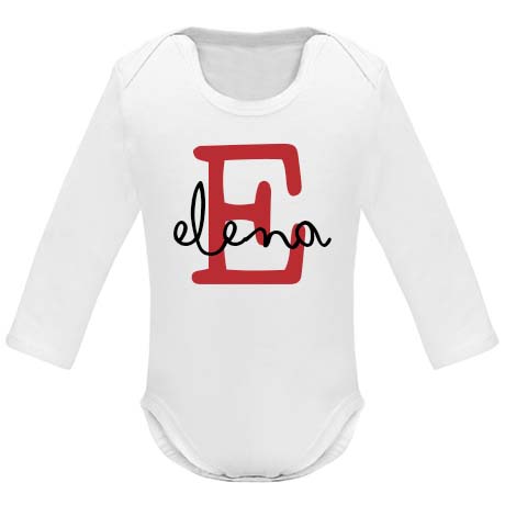 Body Personalizado Inicial Rojo - Imagen 2